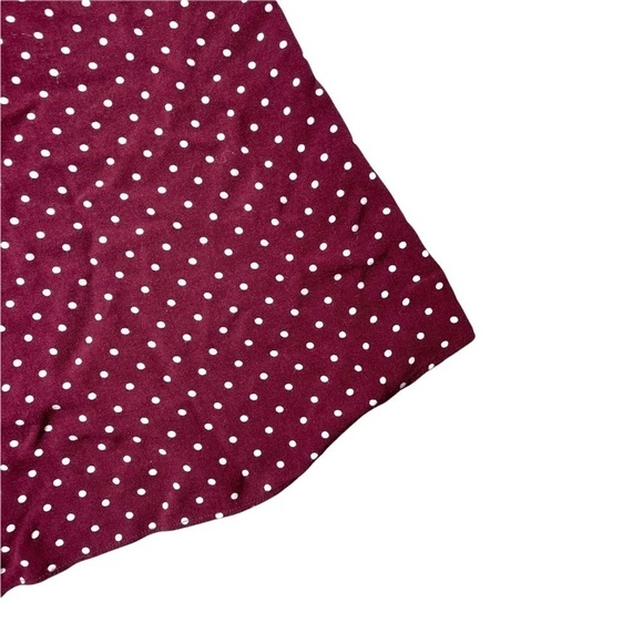 American Eagle Outfitters Burgundy Dotted Mini Dress S - Picture 5 of 10
